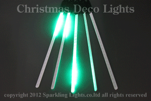 LEDスノーフォール、1608SMD型、30cm、5本セット、緑