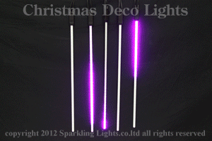 LEDスノーフォール、1608SMD型、50cm、5本セット、ピンク