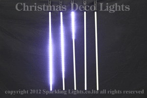 LEDスノーフォール、1608SMD型、50cm、5本セット、白