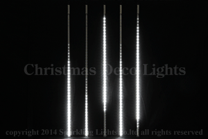 LEDスノーフォール、ミニオーバル型、80cm、5本セット、白