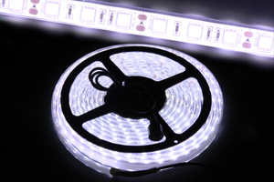 防水型LEDテープライト、SMD5050型(R2)、ホワイト、300球、5m巻、白基板、部品別売り