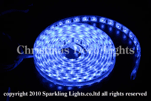 LED光の流れるテープライト、SMD5050型、RGB、200球、5m、セット（本体、コントローラ、リモコン、電源）