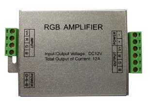RGB3ch信号増幅器、12A(4A/ch、144W＠12V)、DC12-24V、電源別売り