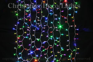 LEDイルミネーション、カーテンライト、縦横連結可能、常点、基本セット、プロ仕様(V3)、250球、RGB1670万色