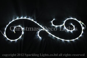 LEDバロック調イルミネーション、S型(大)、プロ仕様(V4)、ホワイト(白)LED57球、連結可