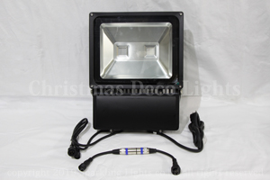 DMX対応 COB型RGB LEDウオールウオッシャー R2.1、矩形、黒筐体、AC100V、2灯、120W