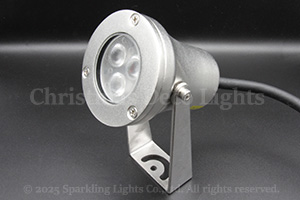 DMX対応 LED水中ライト RO-1、DC12V・9W、RGB(3in1)ｘ3灯、照射角40度、ケーブル長5m
