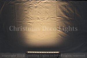 LEDウオールウオッシャー RO、長型50cm、DC24V、電球色、1W×18灯、照射角30度